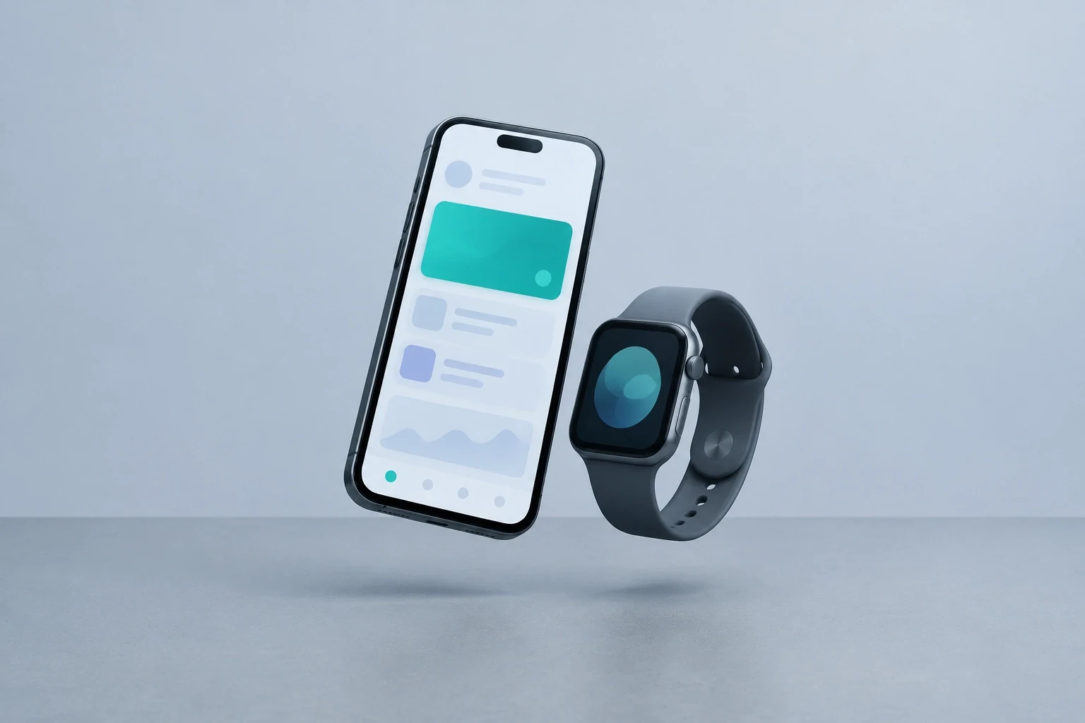 Smartphone and smartwatch showing a native mobile app